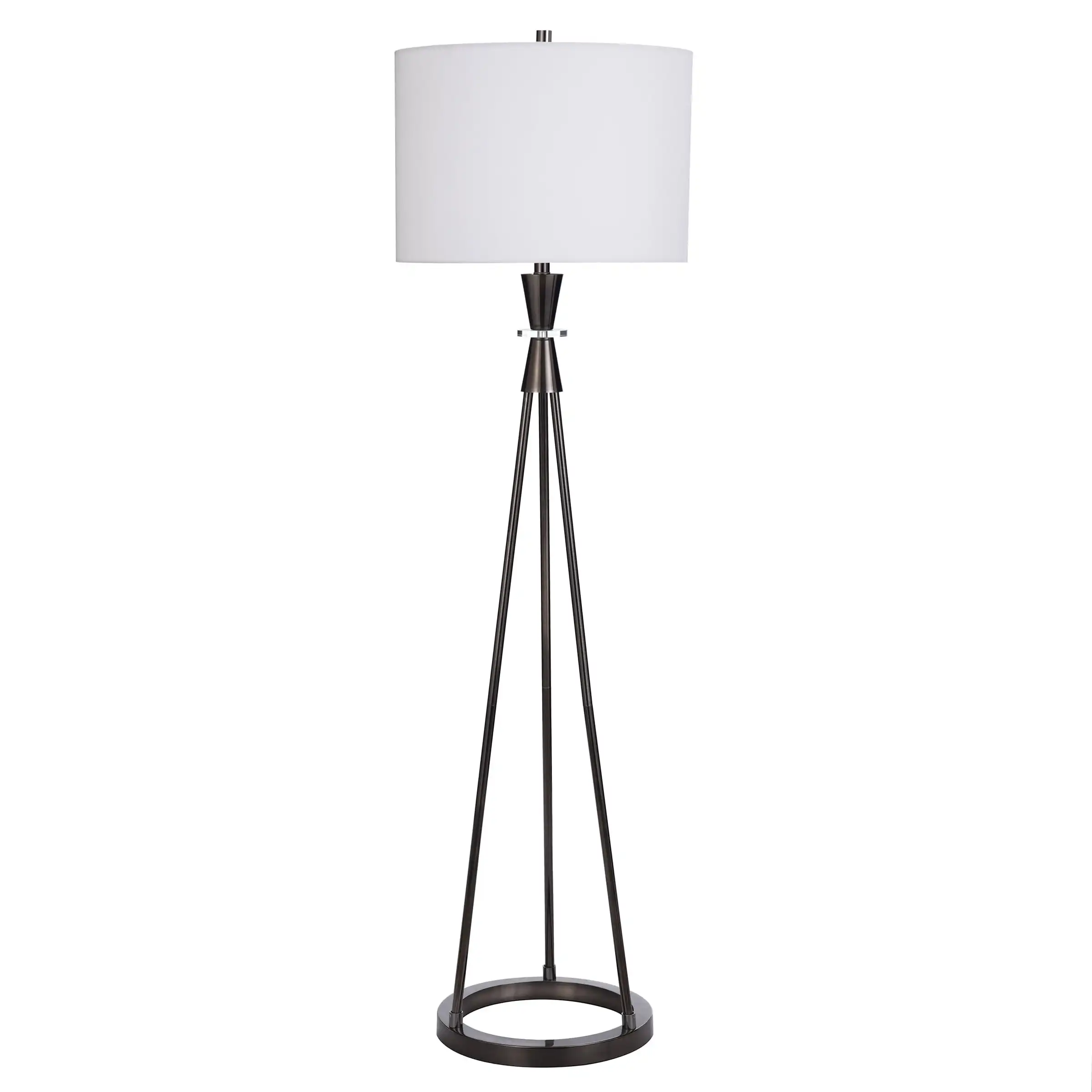 

Floor LampStyle Craft Contemporary and Modern 62 in 1-Light Floor Lamp with Crystal Accent, Black