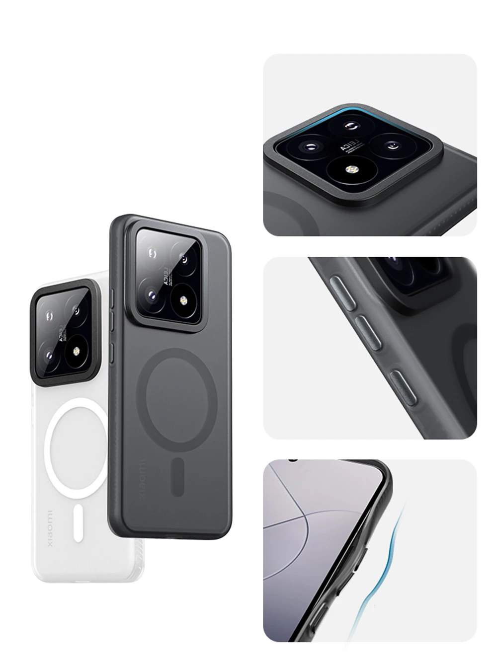 Luxury Matte Translucent Magnetic Wireless Charging Shockproof Armor Case
