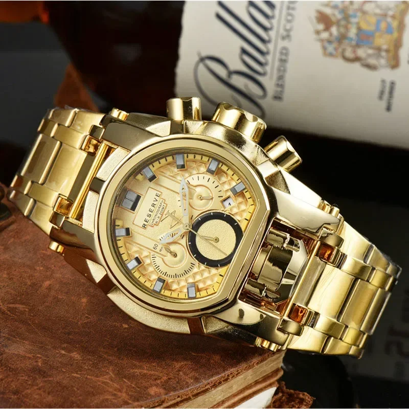 waUndefeated Watches Reserve Bolt Zeus Mens Chronograph INVICTO Luxury Watch Invincible Rel&oacute;gio Masculino for quartz watch