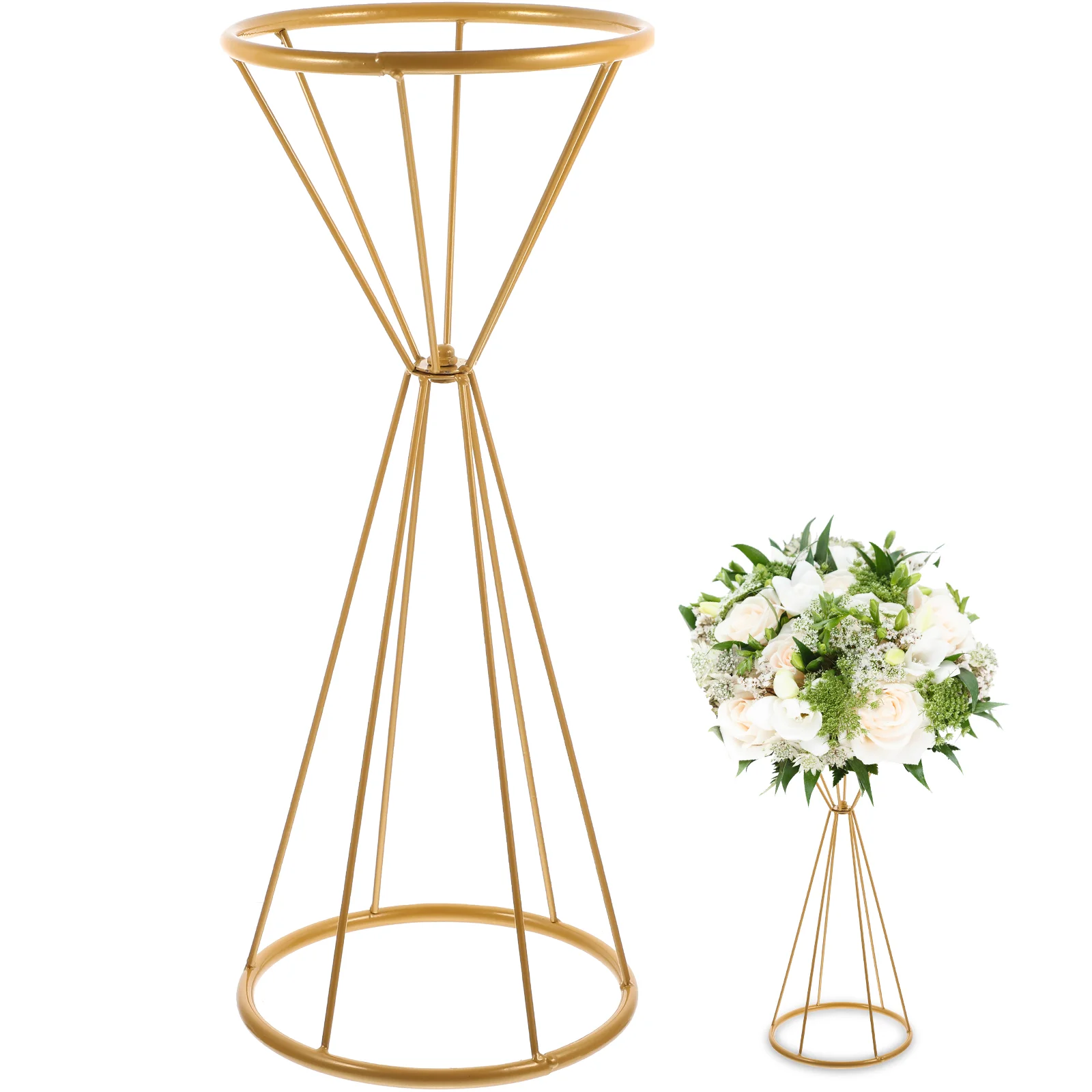 

Metal Hollow Flower Vase Flower Arrangement Holder Metal Flower Stand Wedding Table Centerpiece Decoration