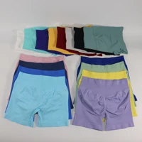 NO LOGO Yoga Shorts Low Ribbed Band Yoga Seamless Scrunch Bum Workout Gym Shorts Booty Stretch Running Shorts Fitness Clothing