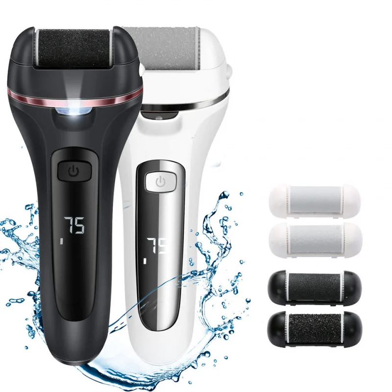 Usb Rechargeable Electric Foot Scrubber Professional Pedicure Tools Kit Callus Remover With Vacuum
