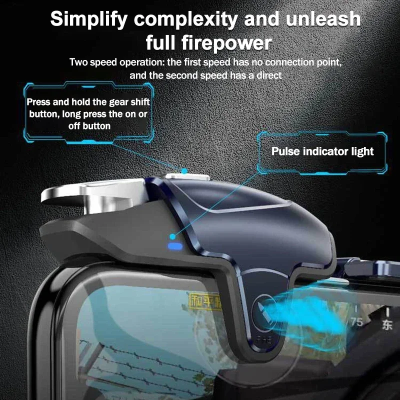 MEMO AK03 휴대 전화 게임 트리거 조이스틱 게임 패드 팬 라디에이터 2 IN 1 조준 슈팅 L1R1 키 버튼 게임 쿨러 IOS PUBG 용