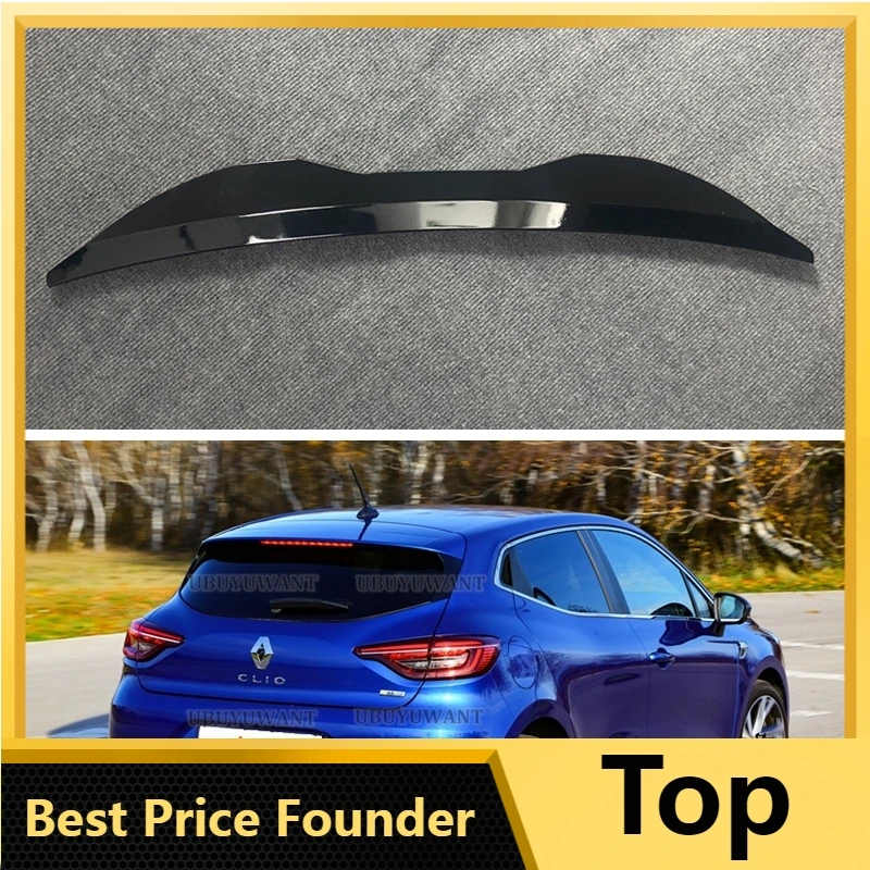 Ubuyuwant Rear Spoiler Wing For Renault Clio 5 2019 - 2022 Gloss Black Abs Plastic Clio Car Roof Spoiler Tail Wing Universal