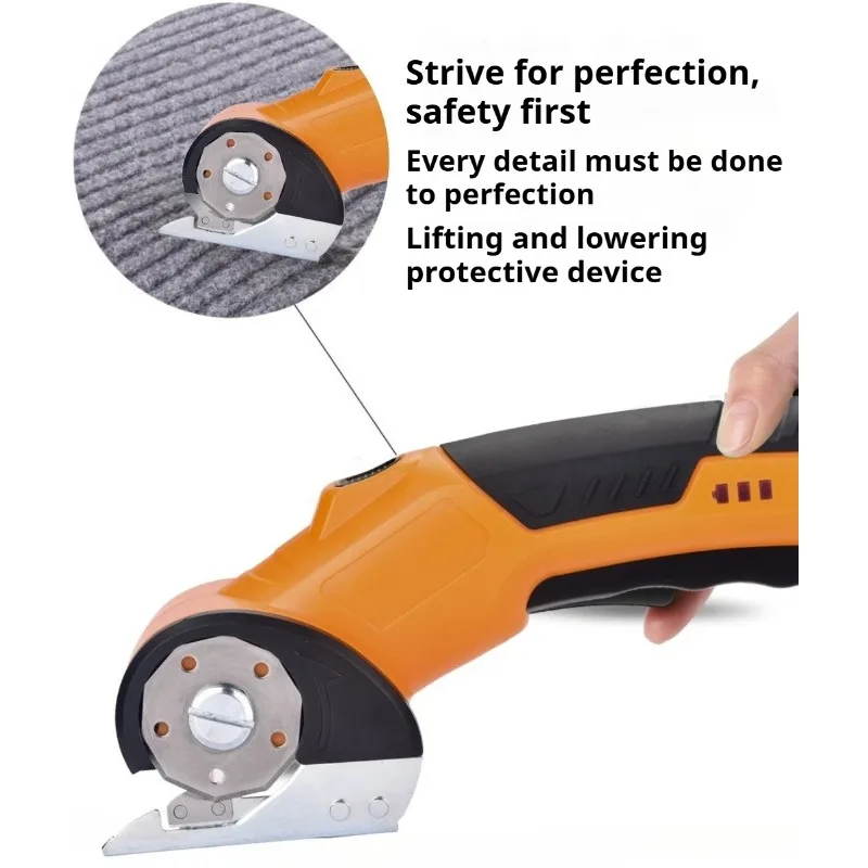 충전식 원형 칼 원단 커터 휴대용 전기 천 절단기 스케일 공예 직물 천 절단 재단 도구