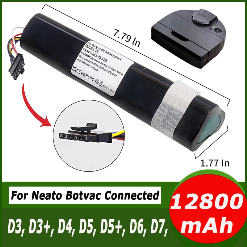 For Replacement Battery 14.4V 61WH 5200mAh for Neato Botvac D3 D4 D5 D6 D7 205-0011 Sweeping Robot