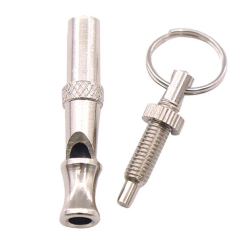 Puppy Pet Dog Whistle Two-tone Ultrasonic Flute Stop Barking Ultrasonic Sound Repeller Cat Dog Training Equipment Keychain