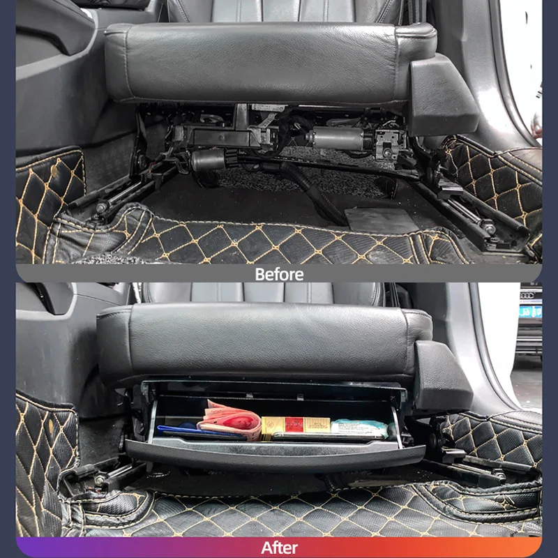 Portaoggetti Auto Audi A4 A5 A6 Q2 Q3 Q5 Q8 - Pelle, Riempimento Gap Sedile, Nero - Foto 10