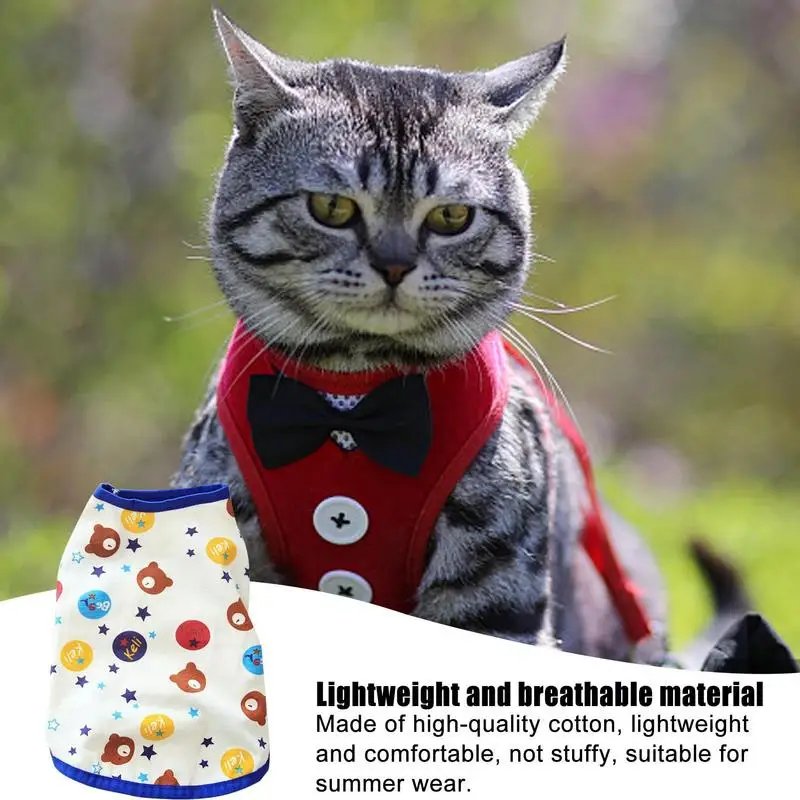 

Dog Shirt Cotton Shirt Pets Cotton Pet Sleeveless Breathable Apparel Pet Sleeveless Vest Pet Spring And Summer Season Clothing
