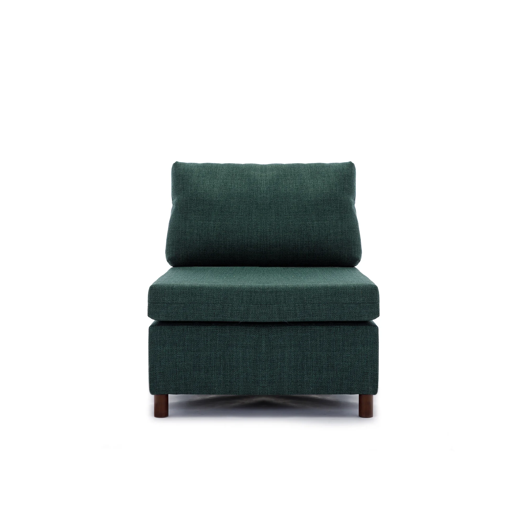 

Middle Module Fabric Linen for Modular Sofa Sectional Sofa Accent Armless Chair, Green