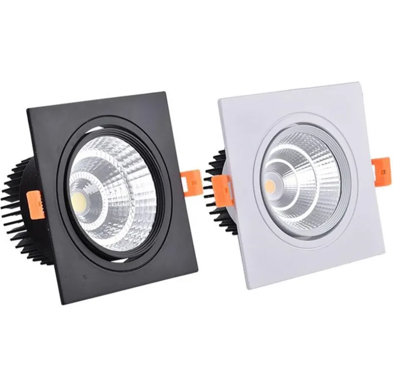 Description Picture 4 of itemSquare Bright Recessed white black LED Dimmable Downlight COB7W 9W 12W 14W18W 24W LED Spot light  Ceiling Lamp AC85-265V