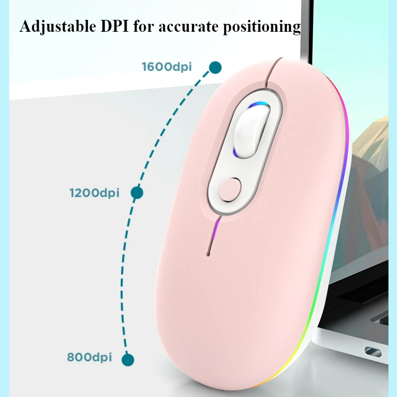 Wireless Bluetooth Mouse Portable Silent for Laptop APPle Mac Book Air Pro Rechargeable Glowing mouse Mute Gaming Mouse gaming mouse wireless mouse wireless gaming mouse