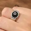 Black Ball 8 Adjustable Ring Male Ring Punk Cool Charm Jewelry Motorcycle Cocktail Party Accessories 4