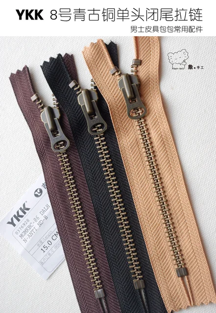 5# 55 To 80cm Luxury Vintage Long YKK Bronze Metal Zipper Double Close End  Handmade Diy Fabric Leather Bag Sewing Accessories