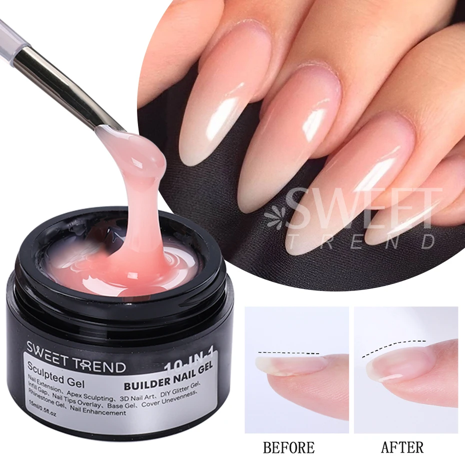15ml Builder Nail Gel For Quick Extension Nail Reinforcement Construction Multifunctional Shape DIY Model Manicure Varnish Tools