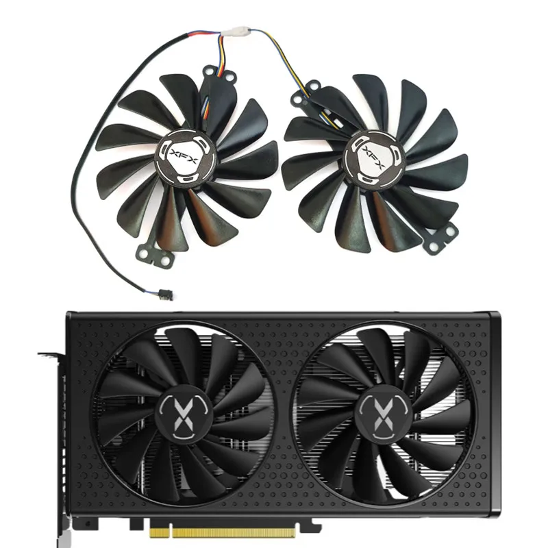 Nuova Ventola Gpu 1 Lotto Fdc10U12S9-C Muslimex Rx 6600 Xt, Per Ventola Di Raffreddamento Della Scheda Video Xfx Rx 6600 6600Xt 8Gb Speedster Swft 210