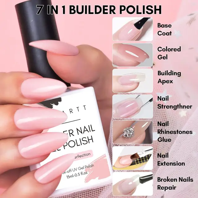 Rhinestone Apex Builder Nail Gel Polish - Image 2