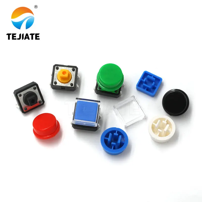 Push Button Switch 20PCS A24 button cap square/round cap micro touch 12 * 12 * 7.3mm push button switch,tactile button caps