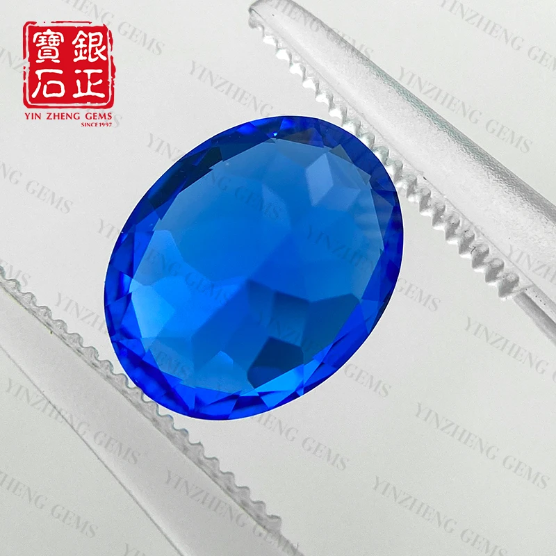 YinZheng Flame Melted Provide AGL Or GRC Certificate Oval Shape Cobalt Spinel Loose Gemstones Spinel Synthetic Cultivate