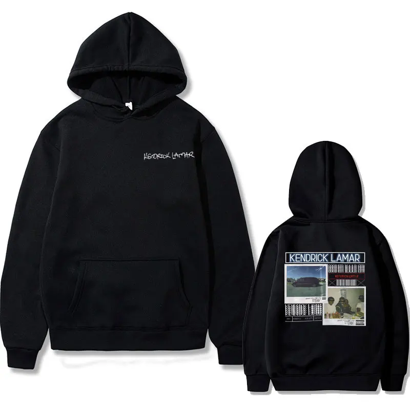 Rapper Kendrick Lamar Good Kid Album Cover Graphic Hoodie Men Women Hip Hop Vintage Oversized Sweatshirt Male Fleece Hoodies