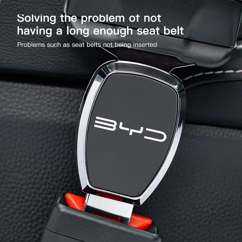 Seat Belt Extender Car Seat Belt Extender Buckle Safety Belt Cover Accessories for BYD Atto E6 Tang E3 E9 F3 Song F3R Qing Yuan D1 S6 F0 E5 E2 E1