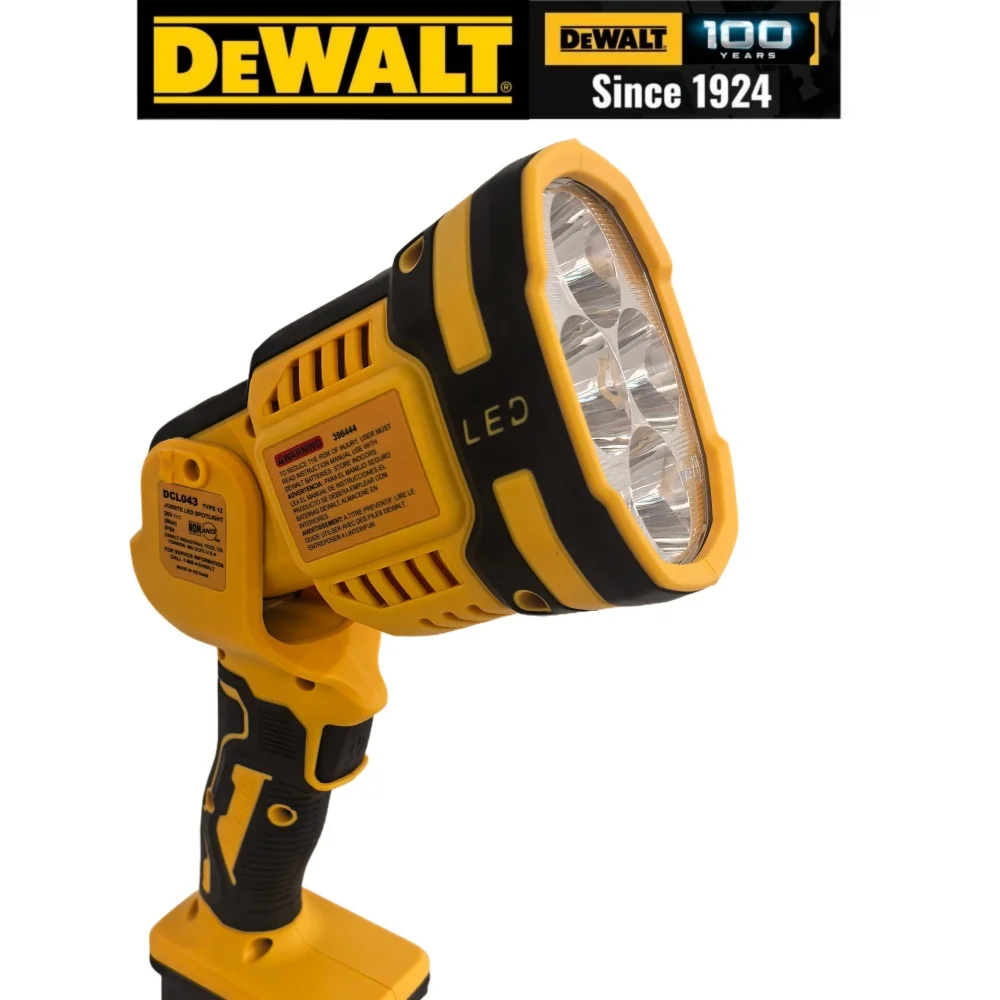 DEWALT 20V 1500 루멘 핸드헬드 스포트라이트 LED 작업등(회전식 헤드 포함) 508 야드 거리