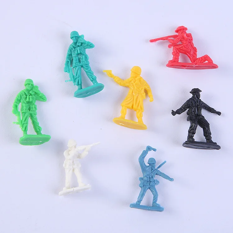 ミニチュアの軍用アクションフィギュア,10個,かわいい3cmの