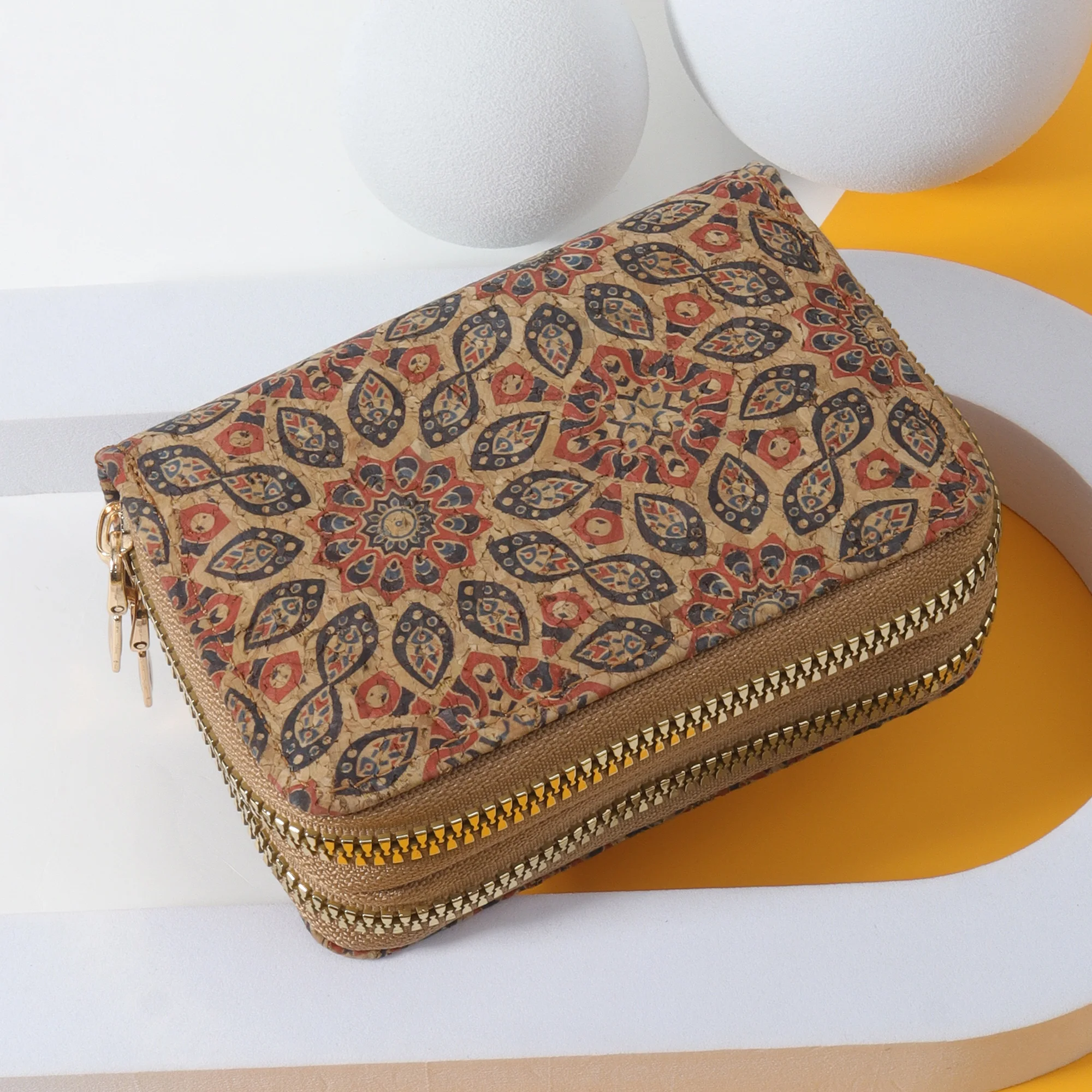 Double zippered credit card clip, trendy card short wallet, multi slot coin wallet