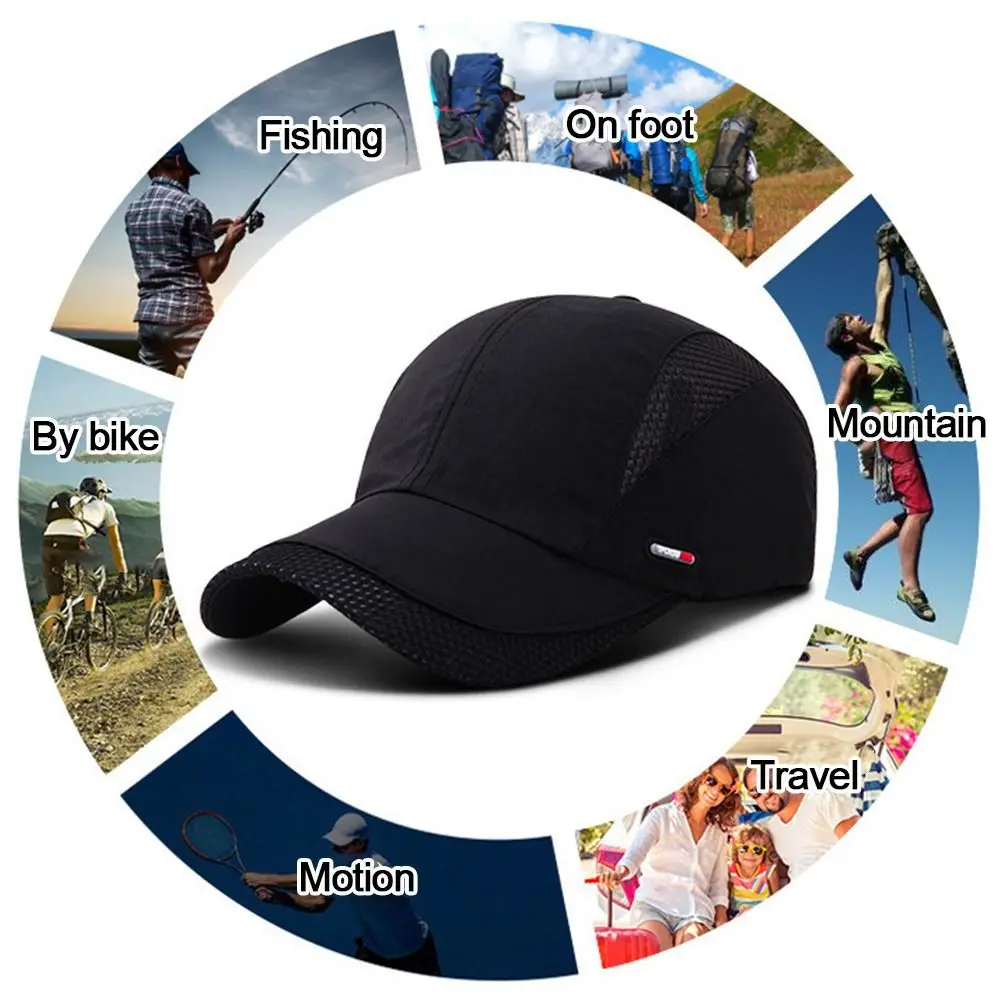 Unisex Breathable Quick Dry Mesh Baseball Cap Running hat Sun Hat Outdoor Space Baseball Cap