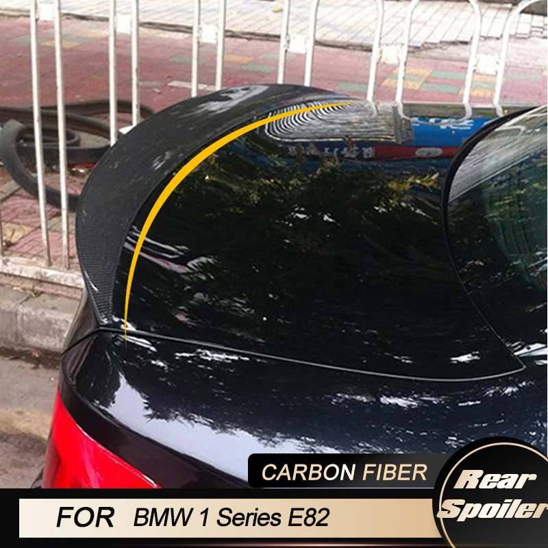 자동차 리어 트렁크 스포일러 윙, 탄소 섬유, BMW 1 시리즈 E82 M 쿠페 120i 128i 135i 2007-2013 테일 부트 리드, 윙 립 스포일러