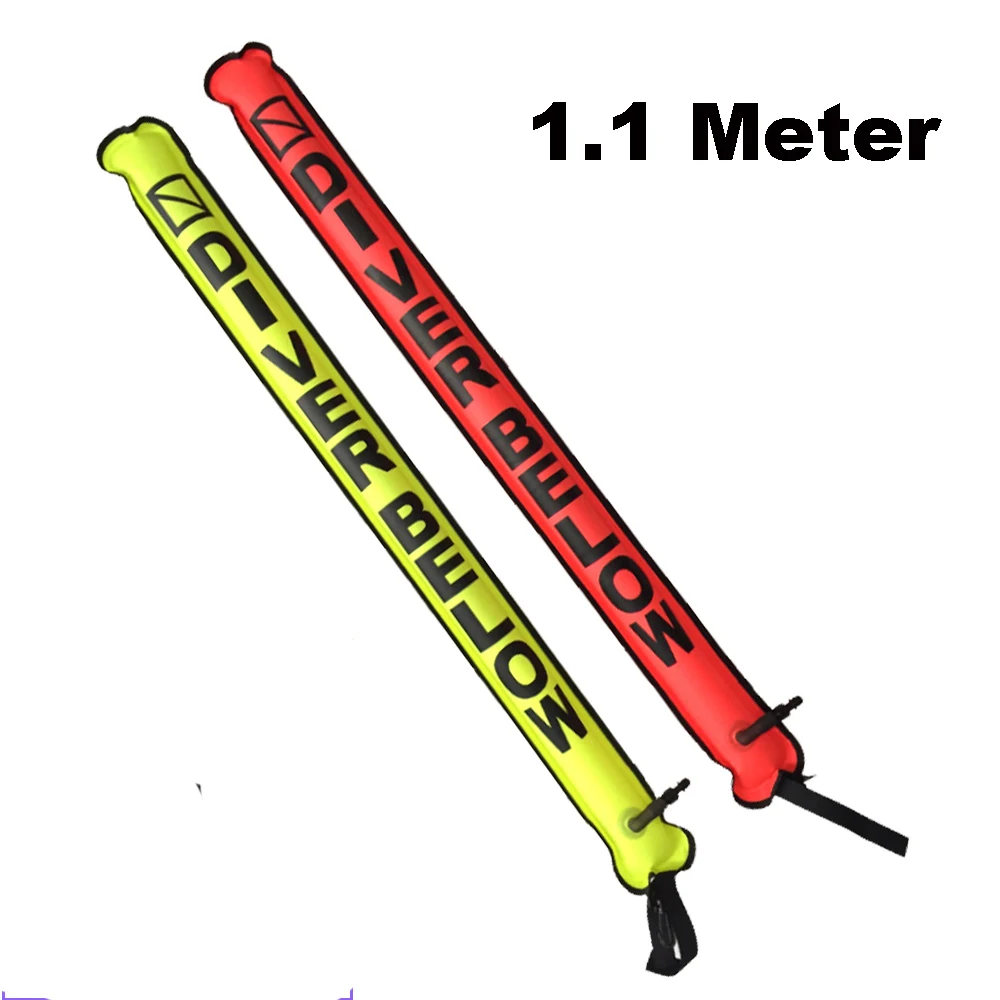 1,1 M-1,8 M Geschlossen-Ende Scuba Tauchen Oberfläche Marker Boje SMB Drift Tauchen Aufsteigend Signal Rohr Sicherheit wurst für Wrack Schnorcheln