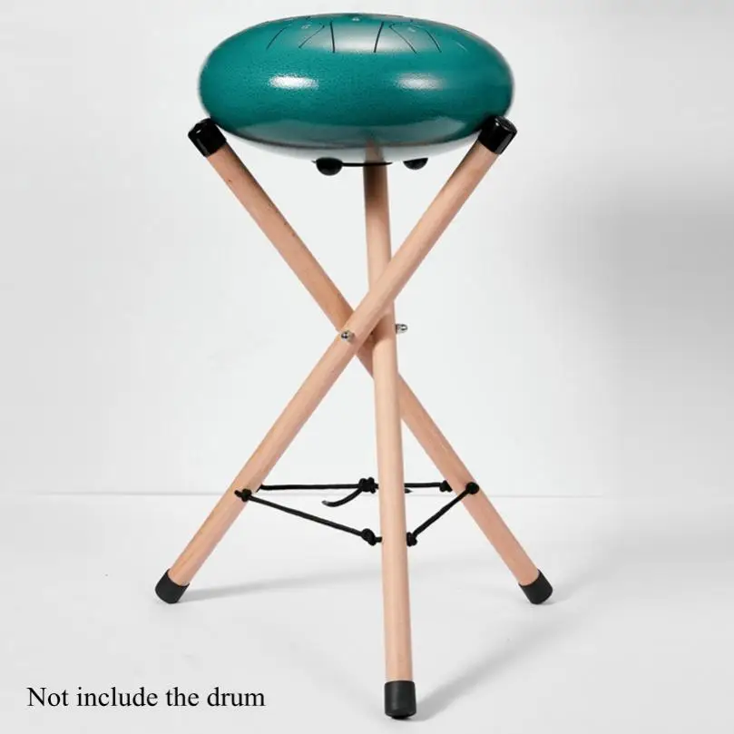 Tongue Hand Drum Stand Support Wood Floor Triangle Bracket Hang Handpan Universal Folding Portable For drums above 10 inches Drum Stand
