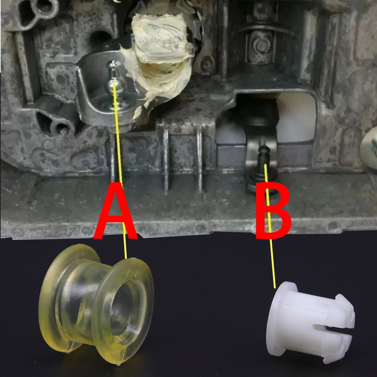 Gear Shifter Gearbox Control Cable Repair Kit Manual Gear Shift Lever Cable Bushing Repair Kit For VW Golf MK4 Bora Gearbox Selector End Linkage Rubber Sleeve 1999 2000 2012