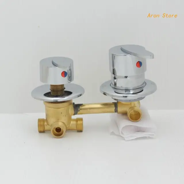4วิธี Outlet ทองเหลืองผสม Diverter Universal Shower ก๊อกน้ำแตะอุณหภูมิ Mixer ควบคุมสกรูห้องน้ำ 5