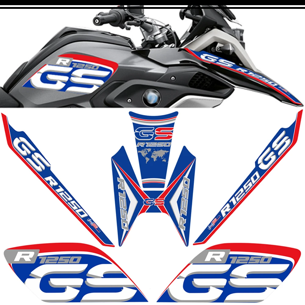 2019 2020 2021 R1250 R 1250 GS HP GSA Stickers For BMW R1250GS Tank Pad Protective Fender Front Nose Fairing Beak ADV Adventure