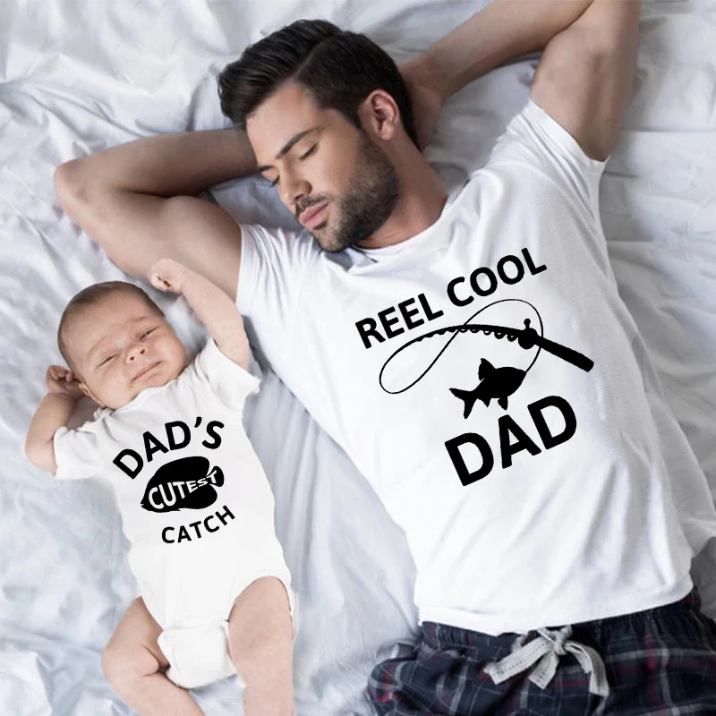 Dad and Son Matching Shirt Fishing Love Shirt Cool Dad Cute Shirt Family  Matching Outfits Father Shirt Baby Clothes New Born - AliExpress