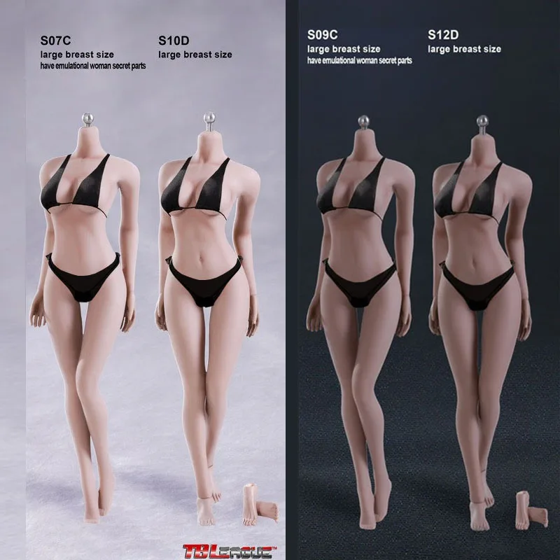 

TBLeague S02A S12D S06B S09C Suntan Color / S01A S04B S07C S10D Pale Skin 1/6 Scale Female Seamless Body Stainless Action Figure