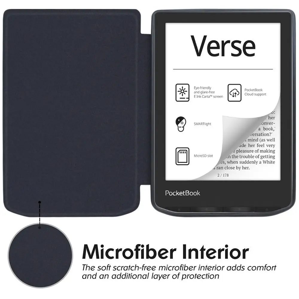 Ultra Slim PU Leather Shockproof Auto Wake Sleep e-Reader Case