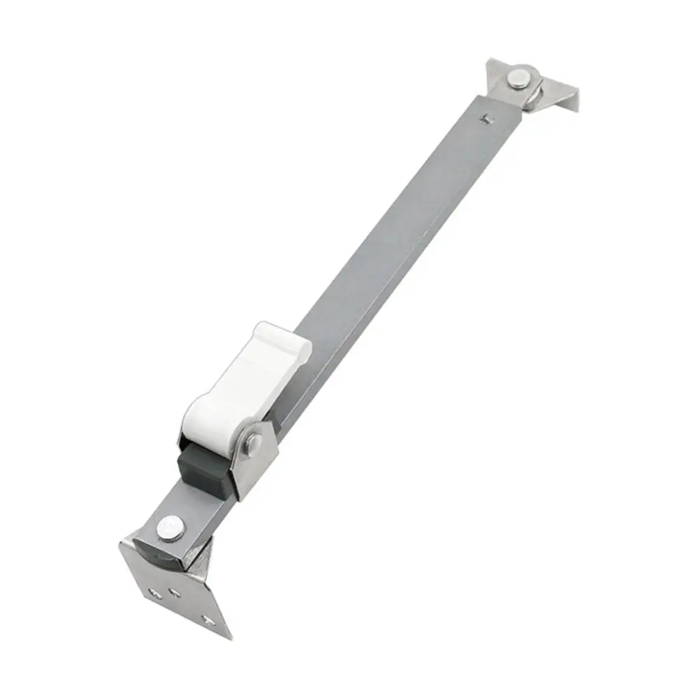 Silver Stainless Steel Practical Folding Angle Type Telescopic Window Restrictor for Doors / Windows