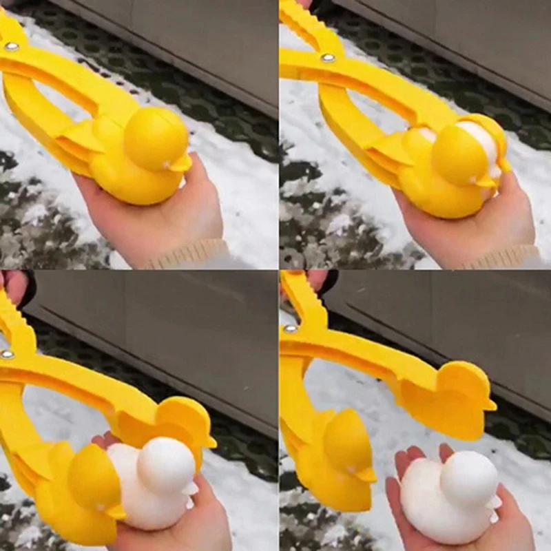 Snowball Maker Clip For Kids Adult Heart Snowflake Duck Shape Clip Tongs for Outdoor Sand Snow Ball Mold Toys Fight Sports Toys 4