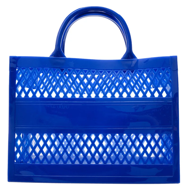 Chic Mesh Beach Tote - Stylish Clear Handbag and Travel Accessory