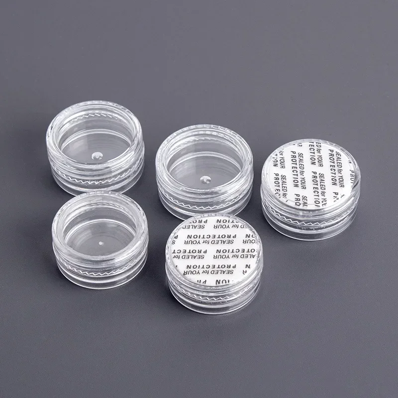 Clear Mini Cosmetic Jars - 2-5g Sample Containers for Creams, Balms, and Nail Art