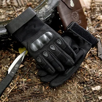2 pcs/Set Men Outdoor Tactical Windproof Hunting Gloves Touch Screen Exercise Non-slip Strong Grip Bracers 6