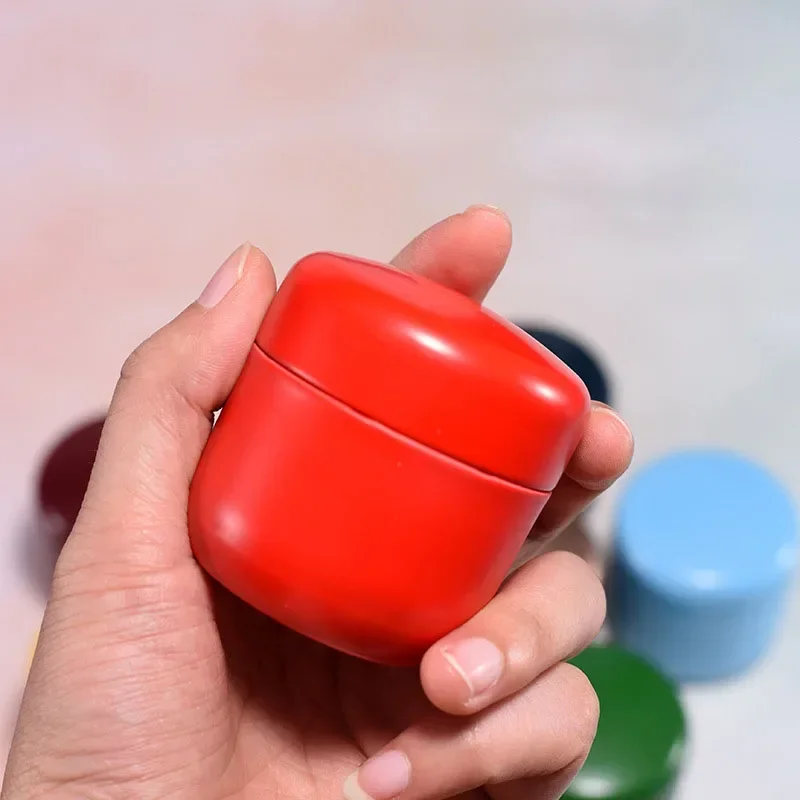 Portable Small Tin Can Business Trip Tinplate Tea Storage Jar Round Sealed Tea Packaging Box Household