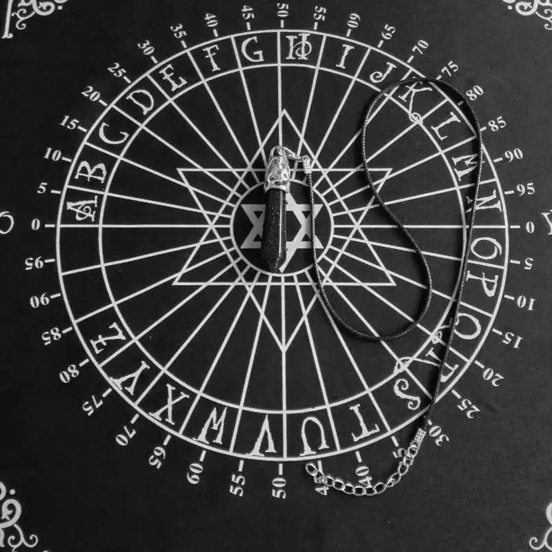 30*30CM Tarot Cloth Altar Cloth Tarot Table Cloth For Reading Black Pendulum Table Spirit Divination Props Pendulum Tool 4