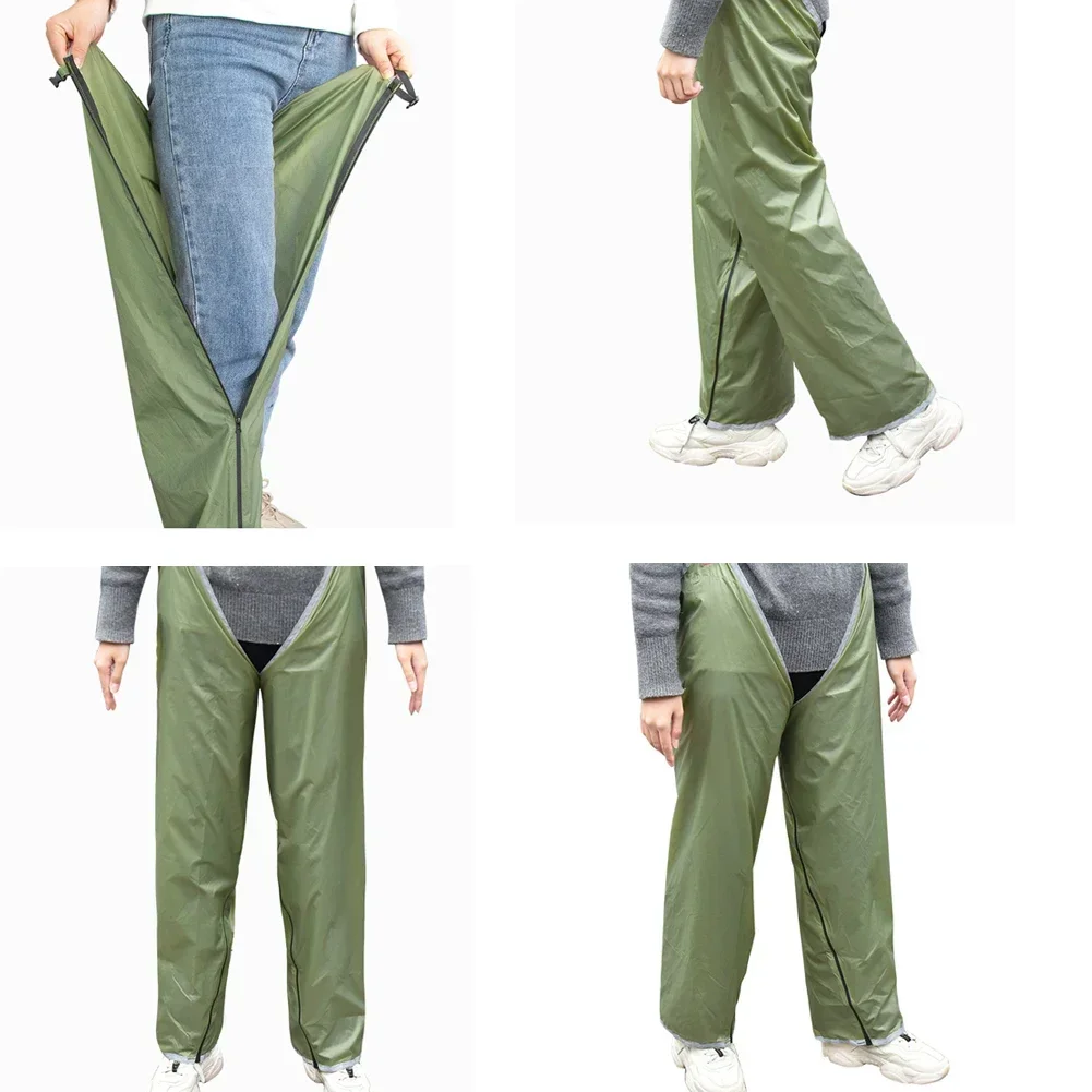 20D Silicone Coated Nylon Waterproof Pants Leg Sleeves Lightweight Rain Trousers Separable Pant Legs Outdoor Camping Equipments