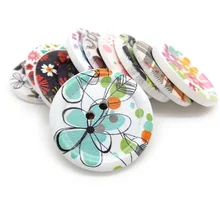 5pcs/lot 40mm Butterfly Flora Buttons for Clothing Diy Craft Card Making Accessories Bulk Plus Wood Buttons