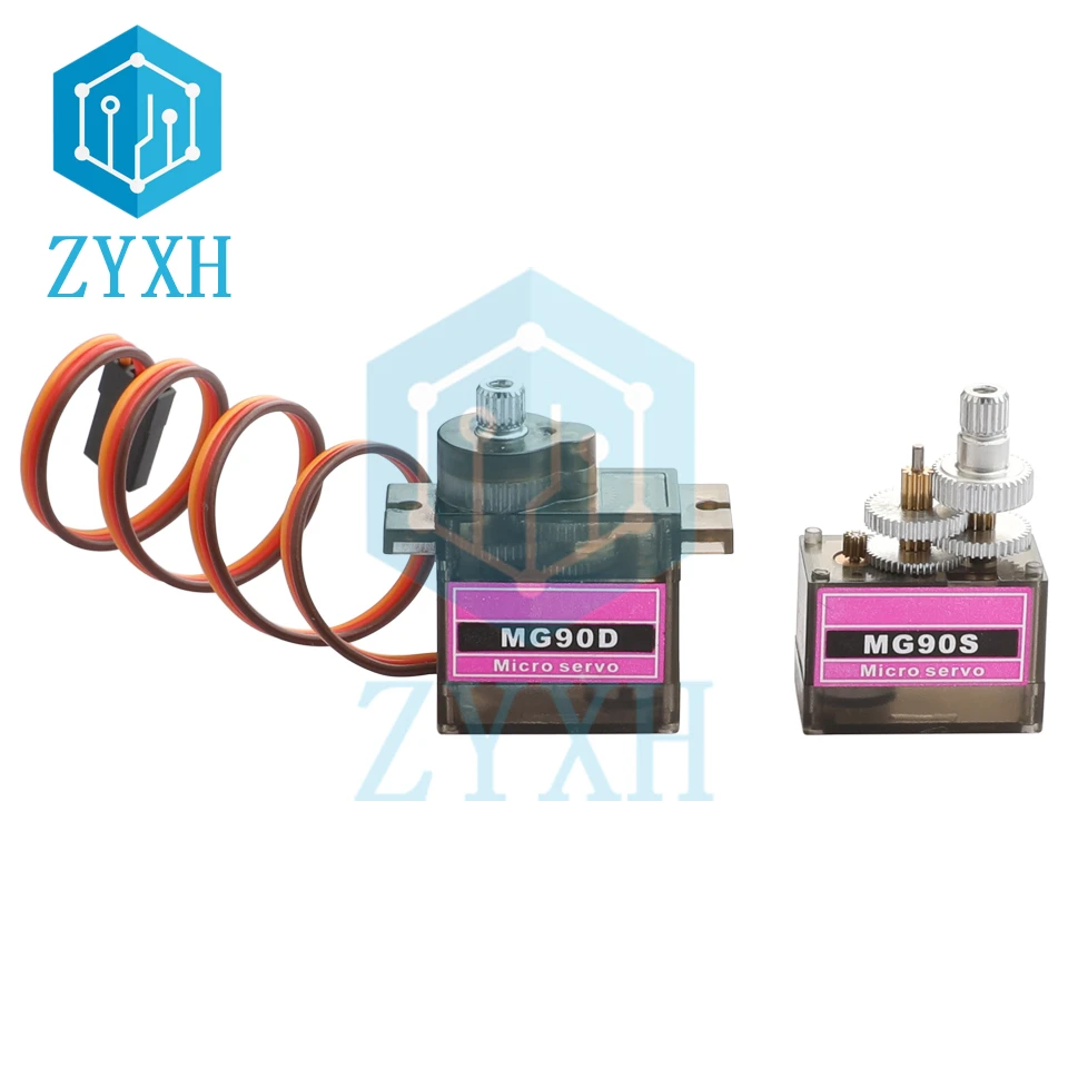 RC Servo Extension Cable MG90D Digital Servo MG90S Analog Servo Metal Gear 90/180/270/360 Degree 2.2KG For RC Helicopter Aircraft Plane Boat Car