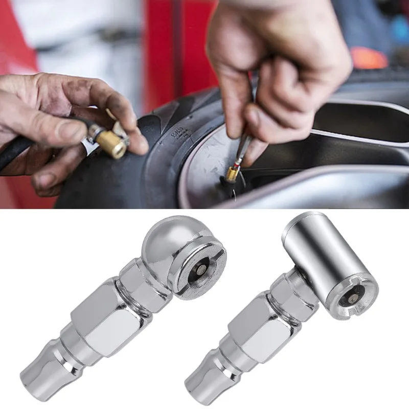 Car Tire Nozzle Clamp Single Double Head Tire Air Inflating Nozzle Portable Inflatable Pump Connector Vehicle Repair Tools