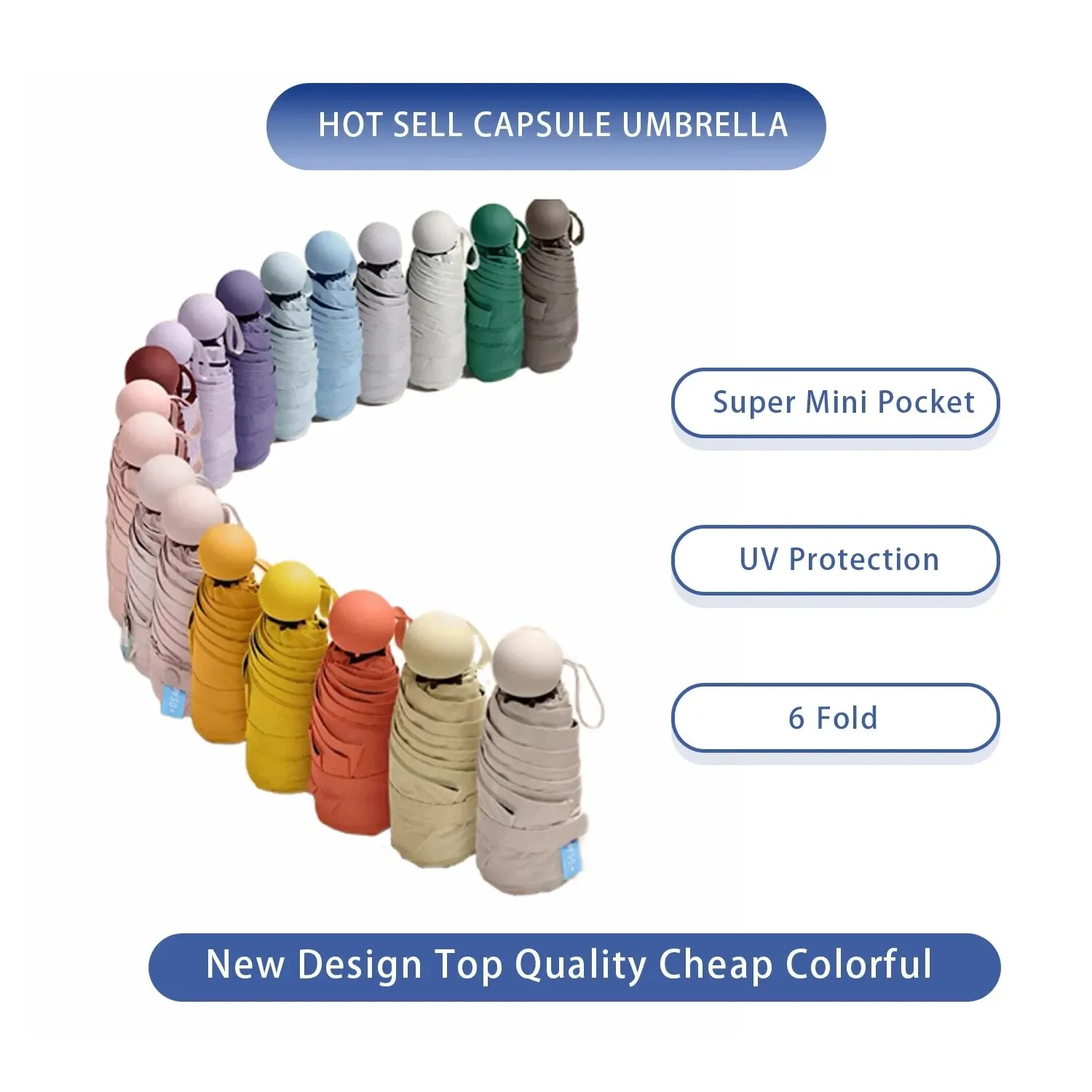 Umbrella With 6 Rib Auto Open Waterproof